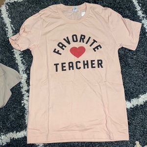 10 for $15 SALE ⭐️ NWT Boutique favorite teacher tshirt Peach Bella canvas